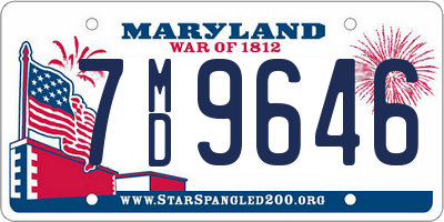 MD license plate 7MD9646