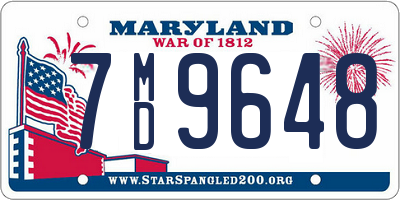 MD license plate 7MD9648