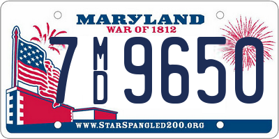 MD license plate 7MD9650