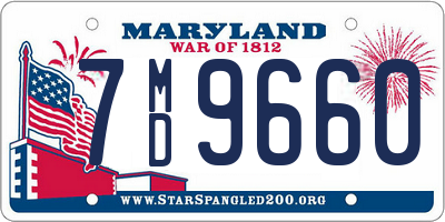 MD license plate 7MD9660