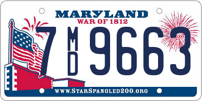 MD license plate 7MD9663