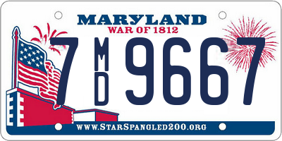 MD license plate 7MD9667