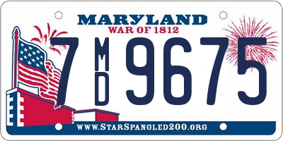 MD license plate 7MD9675