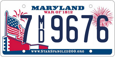 MD license plate 7MD9676