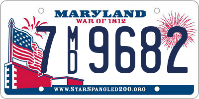 MD license plate 7MD9682