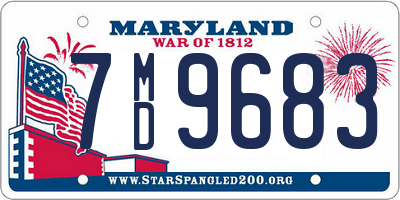 MD license plate 7MD9683