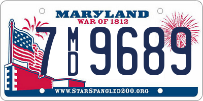 MD license plate 7MD9689