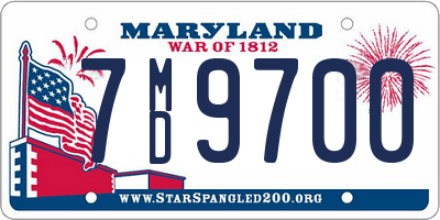 MD license plate 7MD9700