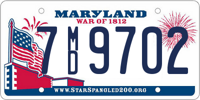 MD license plate 7MD9702