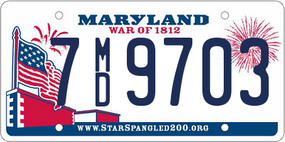 MD license plate 7MD9703