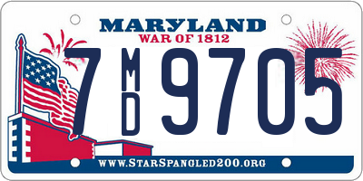 MD license plate 7MD9705