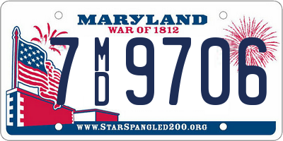 MD license plate 7MD9706