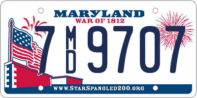 MD license plate 7MD9707