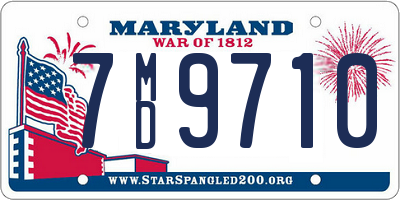 MD license plate 7MD9710