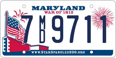 MD license plate 7MD9711