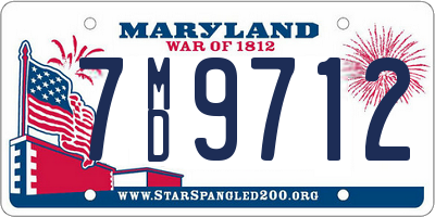 MD license plate 7MD9712