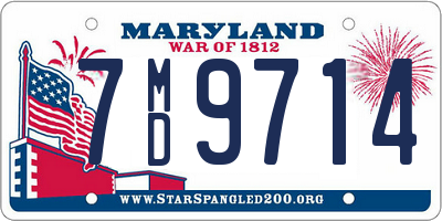 MD license plate 7MD9714