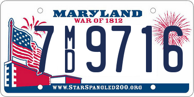 MD license plate 7MD9716