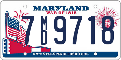 MD license plate 7MD9718