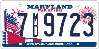 MD license plate 7MD9723