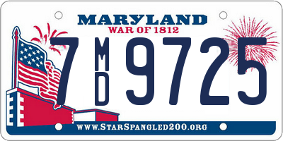 MD license plate 7MD9725