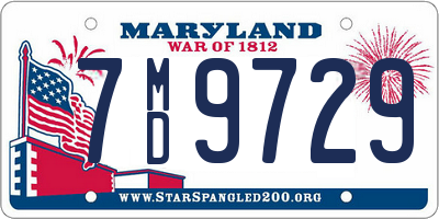 MD license plate 7MD9729