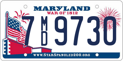 MD license plate 7MD9730