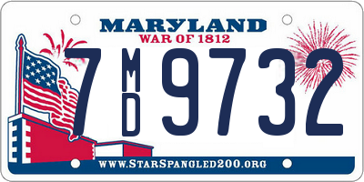 MD license plate 7MD9732