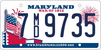 MD license plate 7MD9735