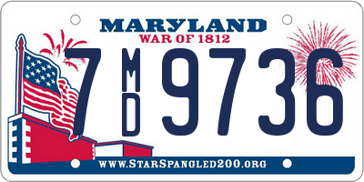 MD license plate 7MD9736