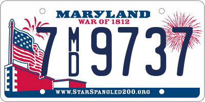 MD license plate 7MD9737