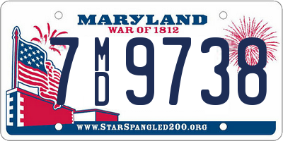 MD license plate 7MD9738