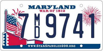 MD license plate 7MD9741