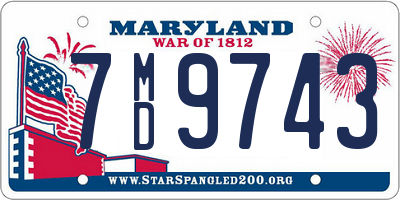 MD license plate 7MD9743