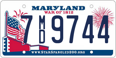 MD license plate 7MD9744