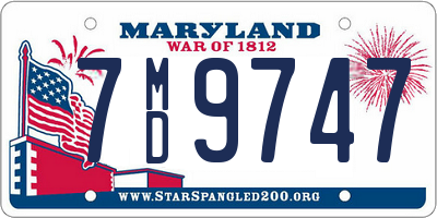 MD license plate 7MD9747