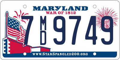 MD license plate 7MD9749