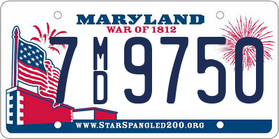 MD license plate 7MD9750