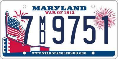 MD license plate 7MD9751