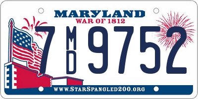 MD license plate 7MD9752