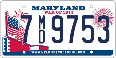 MD license plate 7MD9753