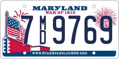 MD license plate 7MD9769