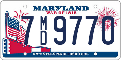 MD license plate 7MD9770