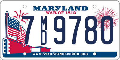 MD license plate 7MD9780