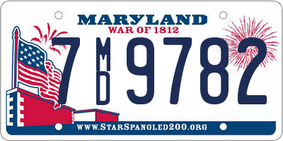 MD license plate 7MD9782