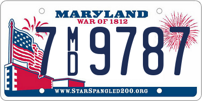 MD license plate 7MD9787