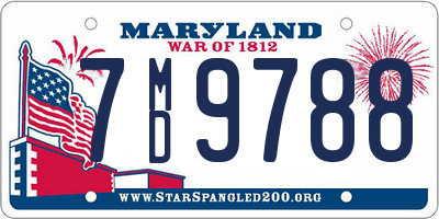 MD license plate 7MD9788