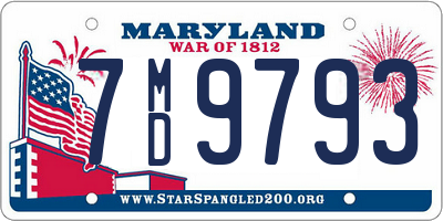 MD license plate 7MD9793