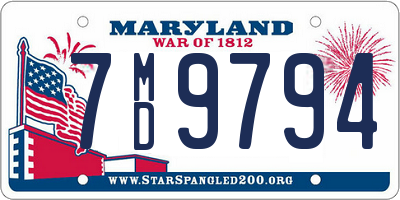 MD license plate 7MD9794