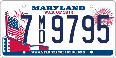 MD license plate 7MD9795